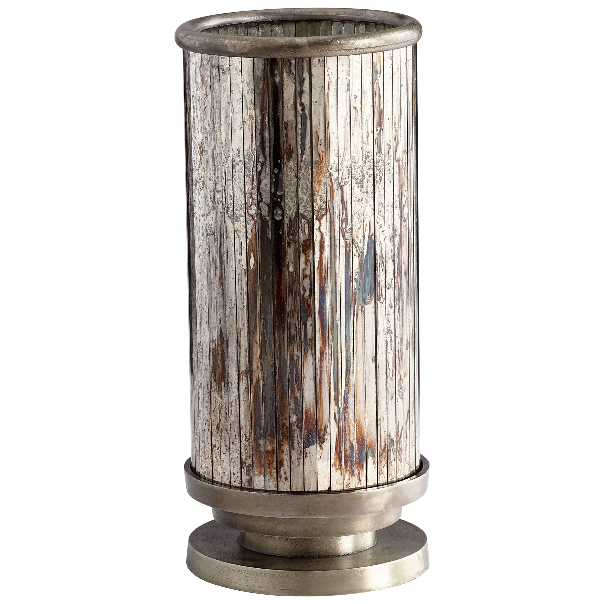 Cyan Design 09946 Kensington Vase - Large Nickel Finish Modern Home Decor for Living Room, Dining Table & Office Centerpiece