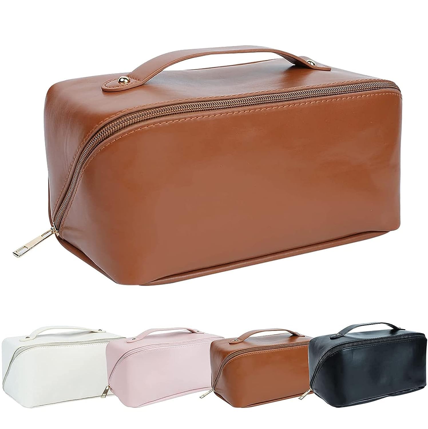 ASUVI Travel Toiletry Bag for Women - Large Capacity Waterproof Cosmetic Makeup Organizer | Portable Wash Bag for Daily Use & Vacation | Blue & Brown Color Options | Perfect for Gym, Business Trips & Weekend Getaways