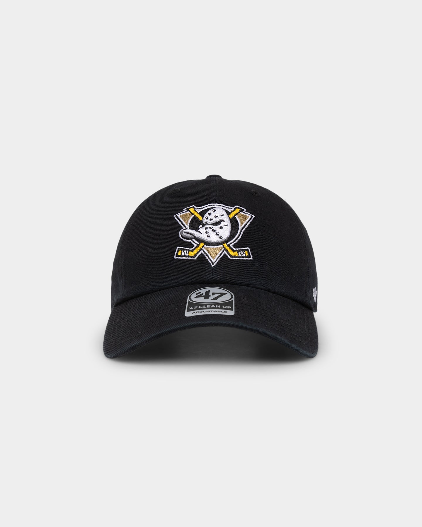 47 Brand Anaheim Ducks Strapback Hat - Adjustable Black Snapback Cap for Men & Women - Perfect for Hockey Games, Outdoor Sports & Casual Wear