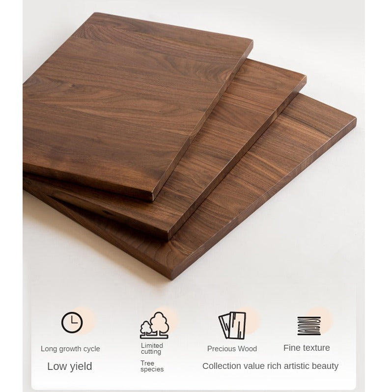Solid Black Walnut Foldable Dining Table - Handcrafted Wooden Rock Plate for Kitchen, Dining Room & Small Spaces | Rustic Farmhouse Style Furniture