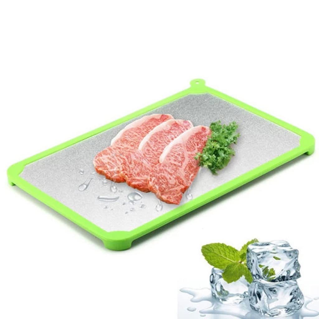 Fast Defrosting Tray for Frozen Meat - Premium Aluminum Thawing Plate for Beef, Chicken & Seafood - Multi-Purpose Kitchen Tool for Quick & Safe Food Thawing - Perfect for Home Cooking, Meal Prep & BBQ