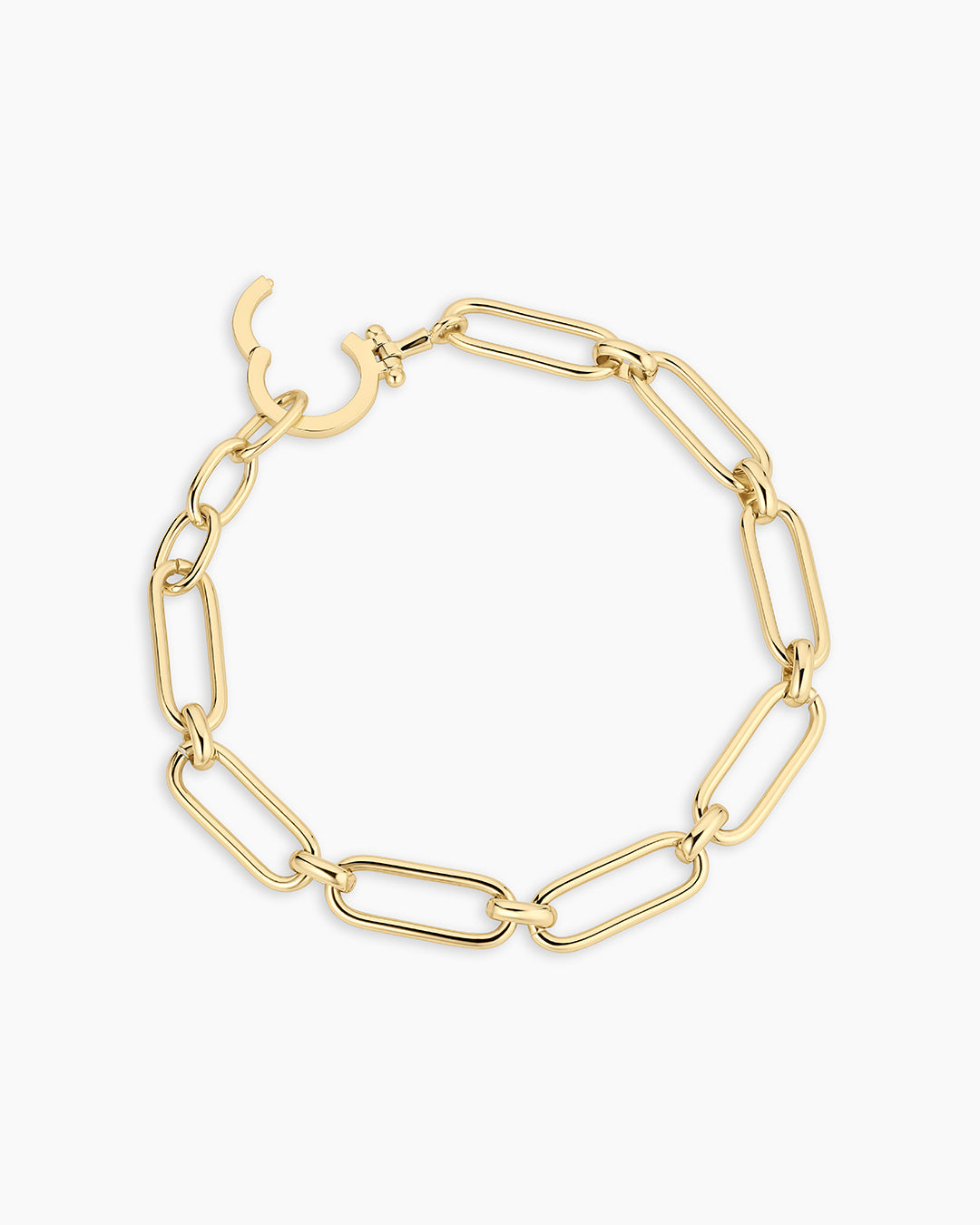 Zoey Statement Link Bracelet for Women - Elegant Gold-Tone Chain Bracelet with Adjustable Clasp - Perfect for Parties, Weddings & Everyday Wear