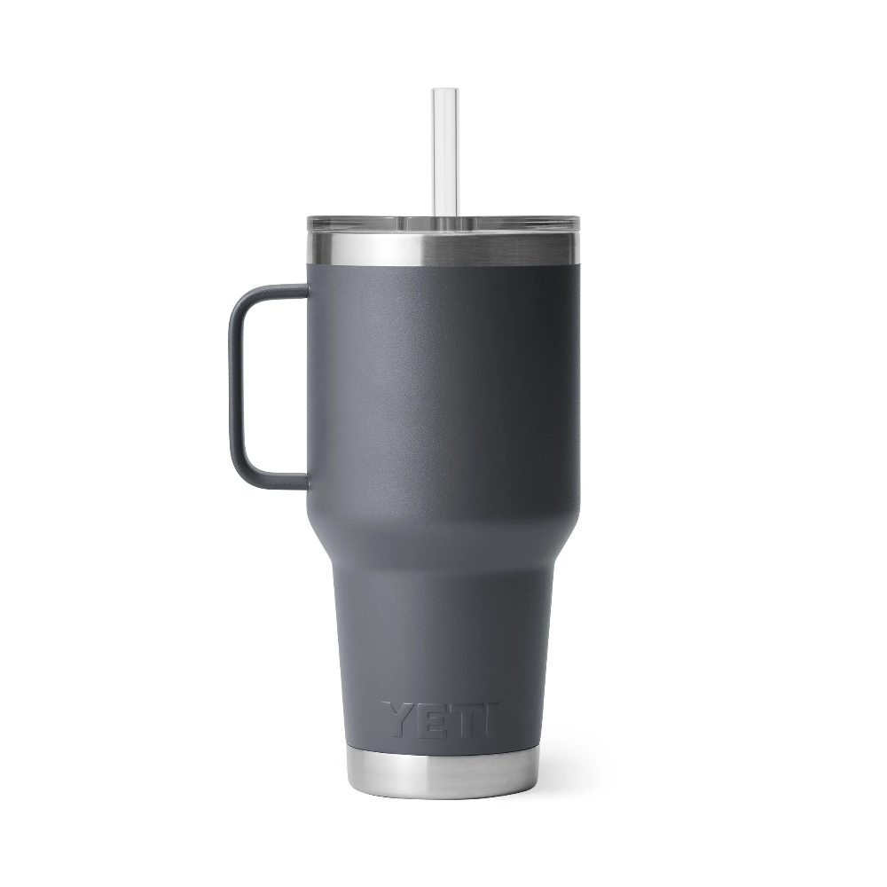 **35 oz Rambler Insulated Stainless Steel Mug with Straw Lid - Perfect for Coffee, Tea & Cold Drinks at Home, Office or Travel**