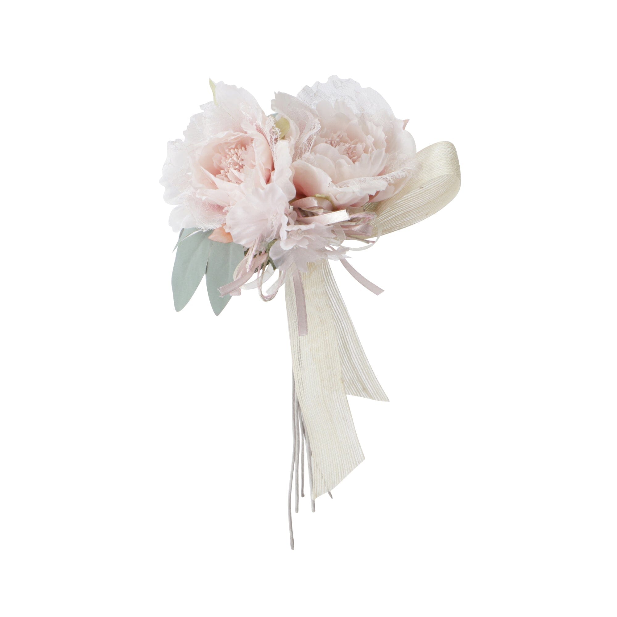 Elegant Light Pink Peony Lace Bouquet - Perfect for Weddings, Bridal Showers & Home Decor