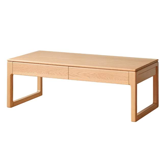 Japanese Style Solid Wood Tea Table - Oak, Black Walnut, Ash - Handcrafted Zen Coffee Table for Living Room, Meditation & Tea Ceremony