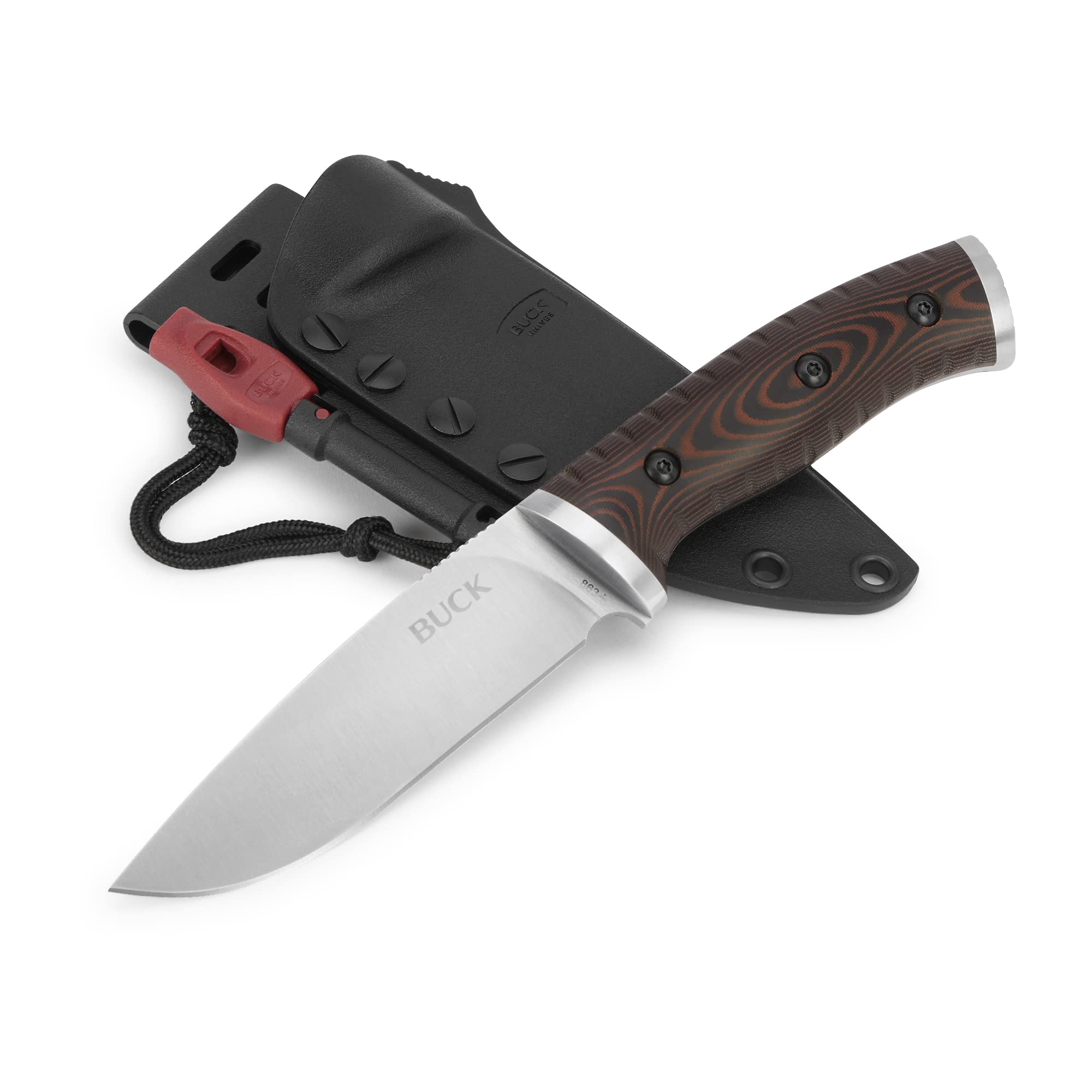 Buck Knives 863 Large Selkirk Fixed Blade Survival Knife with Fire Starter & Nylon Sheath - Outdoor Camping, Hunting, Bushcraft & Emergency Preparedness Tool