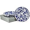 Elegant Cobalt Blue Swirl Appetizer Plates Set of 4 - Perfect for Party Serving, Wedding Gifts & Home Decor