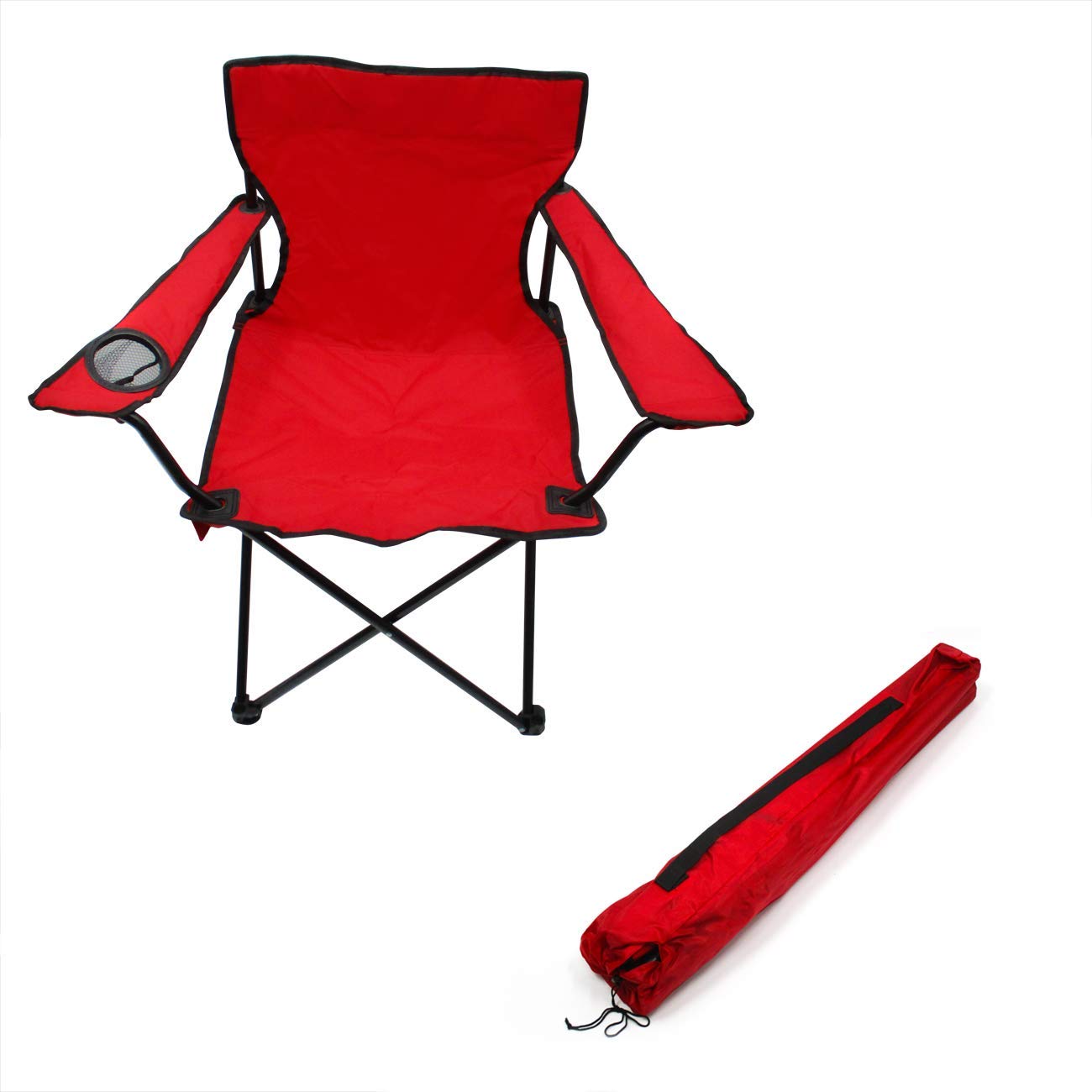 Trademark Innovations Folding Outdoor Beach Camp Chair - Portable, Lightweight, Durable - 18