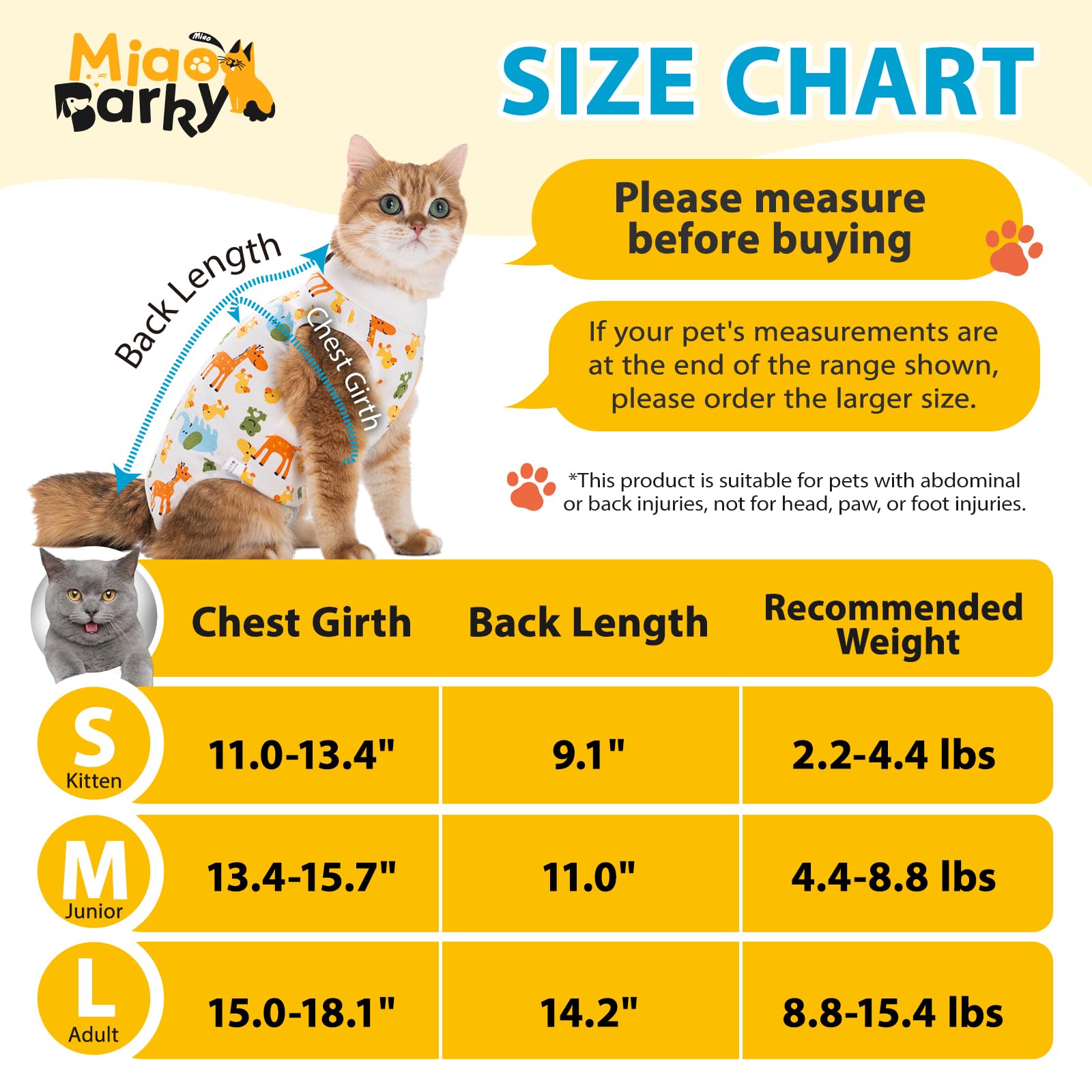 Post-Surgery Cat Recovery Suit for Female & Male Cats - Soft & Breathable Onesie to Prevent Licking Wounds - Alternative to Cat Cone (Size L, Alpaca Fabric) - Ideal for Spay/Neuter Recovery & Abdominal Surgery Aftercare