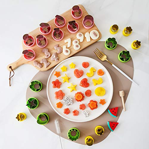 Premium Stainless Steel Fruit & Vegetable Cookie Cutters Set - 23Pcs Animal Shape Cutters for Baking, Kids Crafts, Party Decor - Fun Food DIY Tools for Boys & Girls - Perfect for Christmas Cookies, Birthday Cakes & Classroom Activities