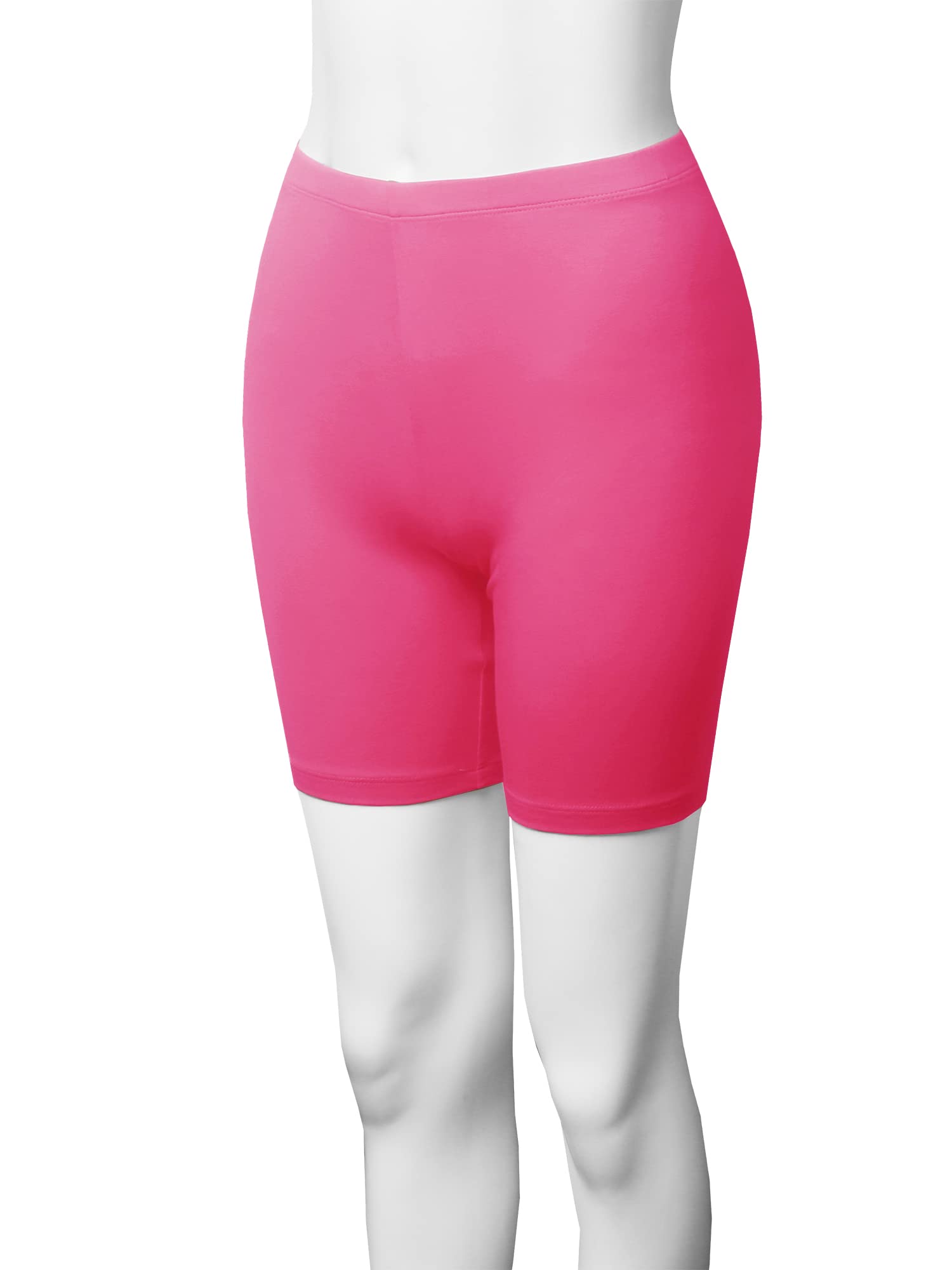 Emma Women's Essential Active Daily Cotton Mid Rise Biker Shorts - Comfortable Workout & Lounge Wear for Yoga, Running, Gym & Home