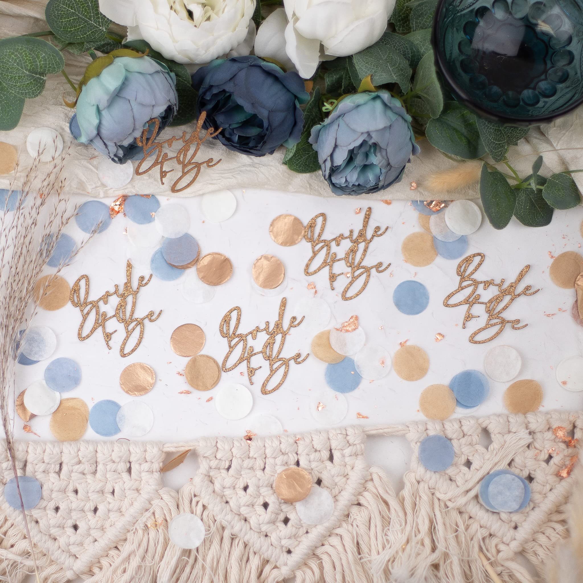 Dusty Blue Confetti for Bridal Shower Decorations - Bride to Be Party Supplies - Perfect for Wedding Showers, Bachelorette Parties & Bridal Events