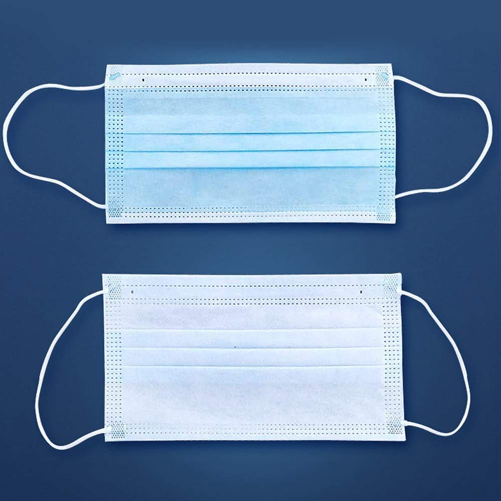 GreatDio® 75 Pcs Disposable 3-Ply Earloop Face Masks - Breathable Protection for Home, School, Office & Travel - Comfortable Blue Masks for Daily Use & Public Safety