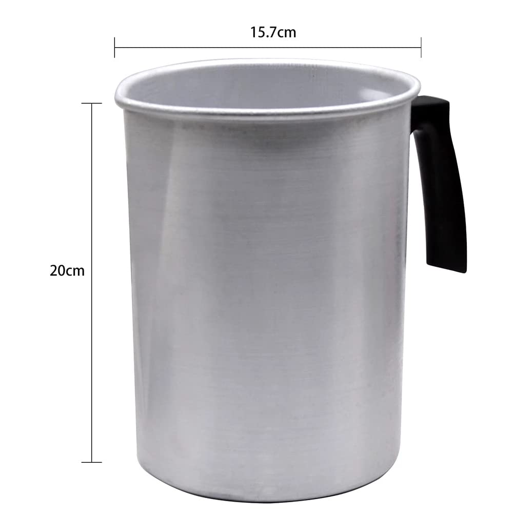 3L Stainless Steel Candle Wax Melting Pot - DIY Candle Making Pouring Cup for Home, Craft & Candle Stores - Perfect for Soy Wax, Beeswax & Paraffin Melting