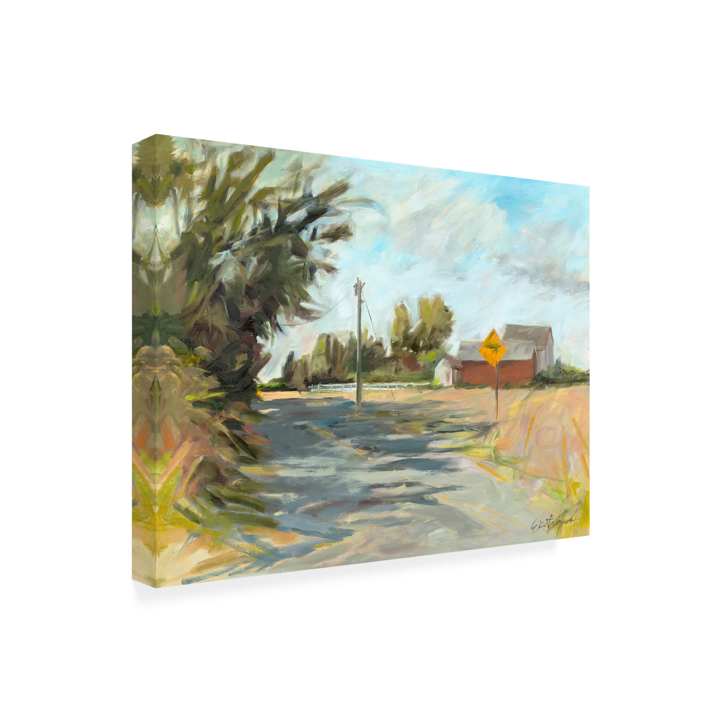 Kris Ekstrand 'Dry Slough Road' Canvas Wall Art Print - Landscape Painting for Living Room, Bedroom & Office Decor