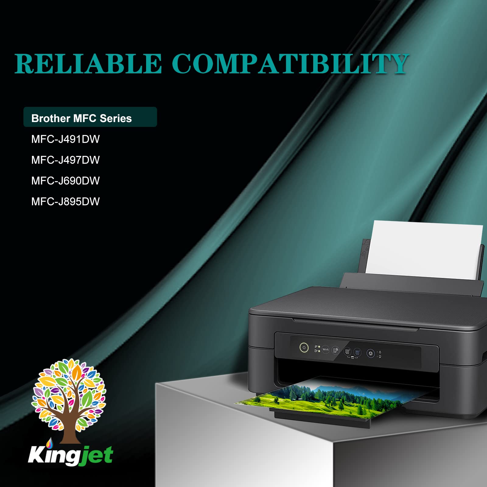 Kingjet LC3013 Ink Cartridges 8-Pack - Compatible for Brother Printers - Home & Office Use