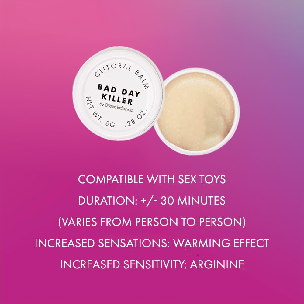 Bad Day Killer Clitoral Stimulating Balm for Women - Enhanced Arousal & Intense Orgasms - Compatible with All Adult Toys - Premium Female Sexual Stimulant - Perfect for Solo Play & Couples Intimacy