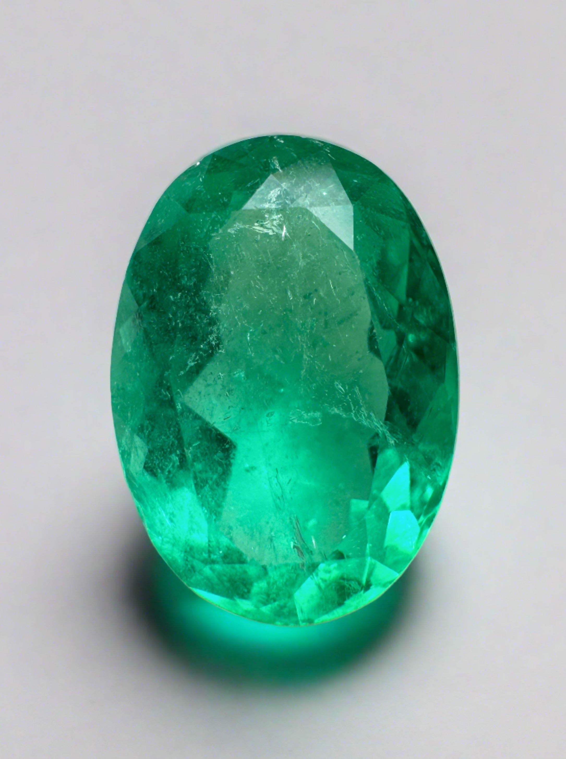 2.87 Carat 11x8mm Oval Cut Loose Colombian Emerald - Vivid Green Gemstone for Jewelry Making, Engagement Rings & Luxury Gifts
