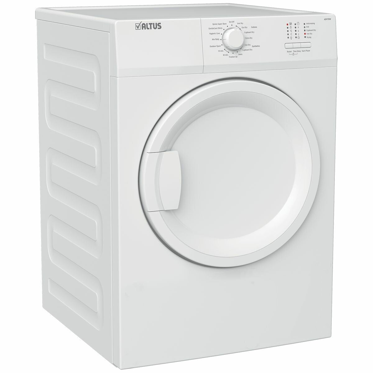Altus 7kg Vented Dryer ADV70W - Energy Efficient Clothes Dryer with 3 Year Warranty | Perfect for Apartments, Laundromats & Small Homes