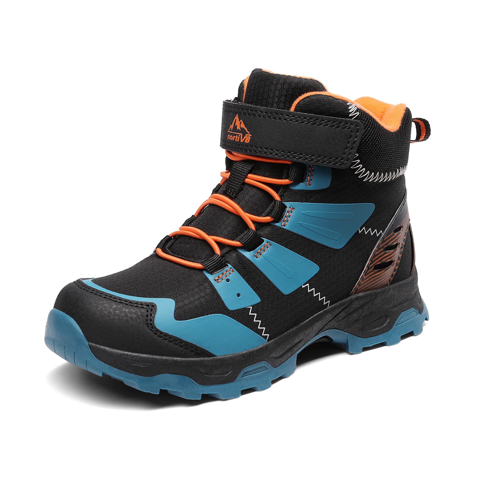 NORTIV 8 Boys Hiking Boots - Lightweight Waterproof Outdoor Shoes for Trail Running, Trekking & Climbing - Perfect for Kids' Adventures & Backpacking Trips