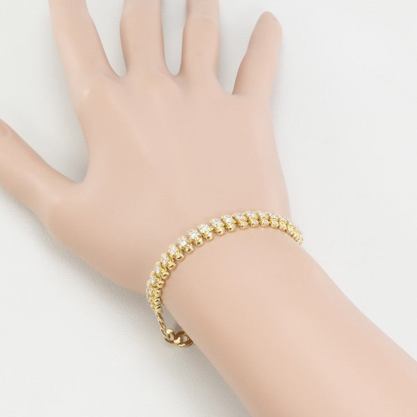 18K Yellow Gold Diamond Bracelet for Women - Elegant Tennis Bracelet with Real Diamonds - Perfect for Weddings, Anniversaries & Special Occasions