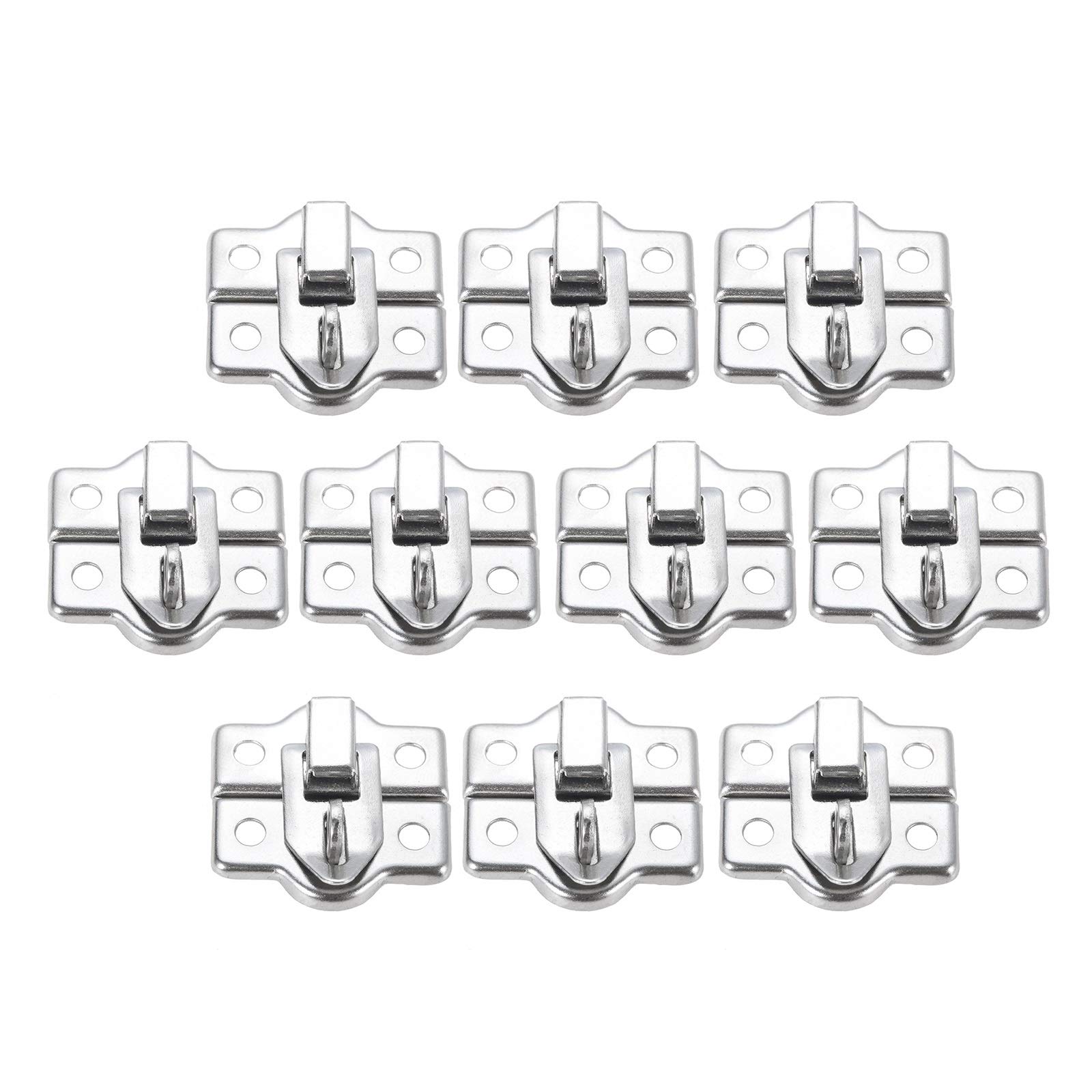 10-Piece Wooden Box Toggle Latch Set - 26x28mm Mini Jewelry Chest Lock with Screws - Secure Gift Boxes, Wine Cases & Suitcases - Durable Hasp Hook for DIY Craft Projects & Home Organization