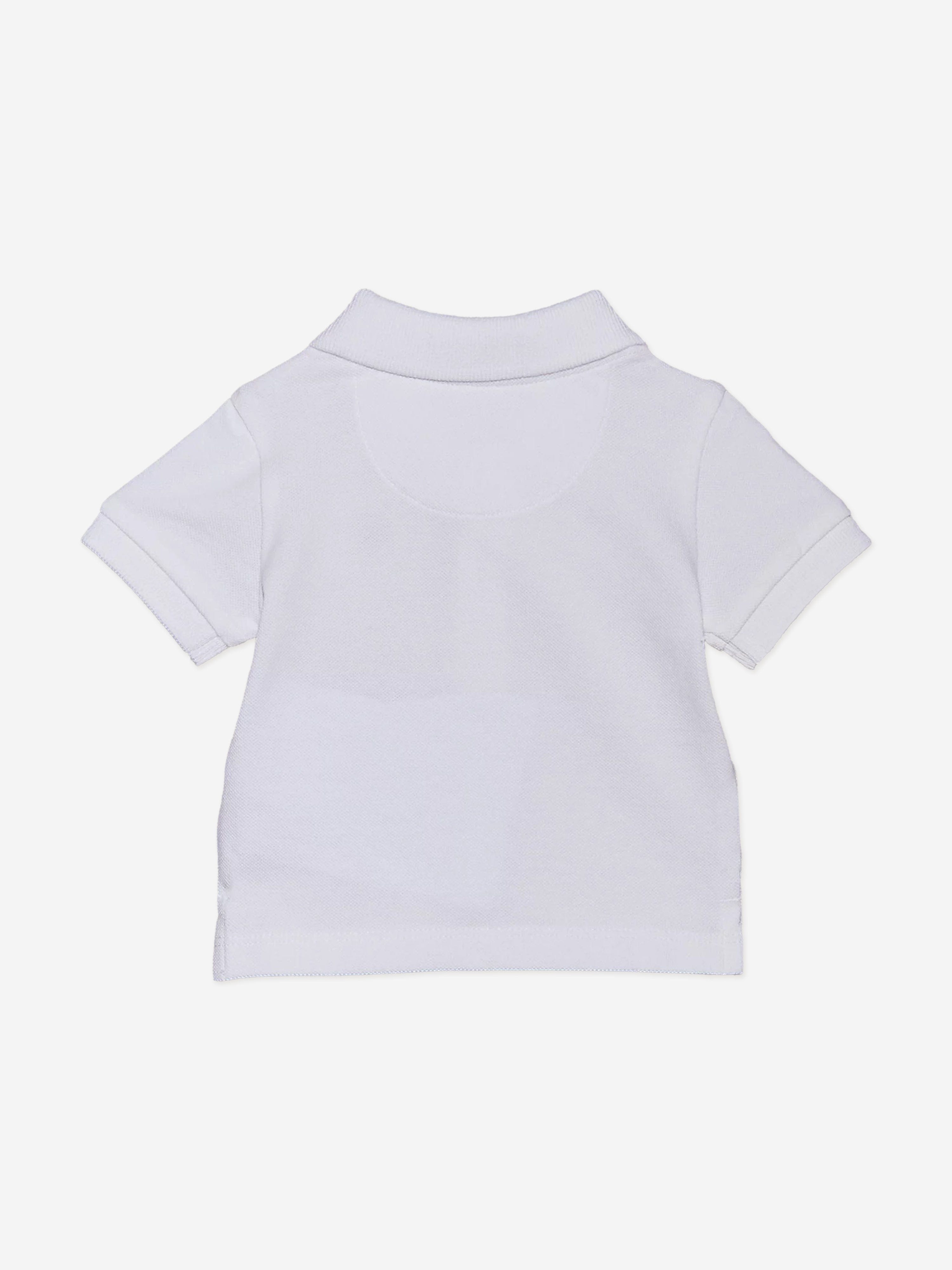 Baby Boys Summer Pique Polo Shirt - White Cotton Short Sleeve Top for Toddlers | Perfect for Playdates, Beach Outings & Family Photos