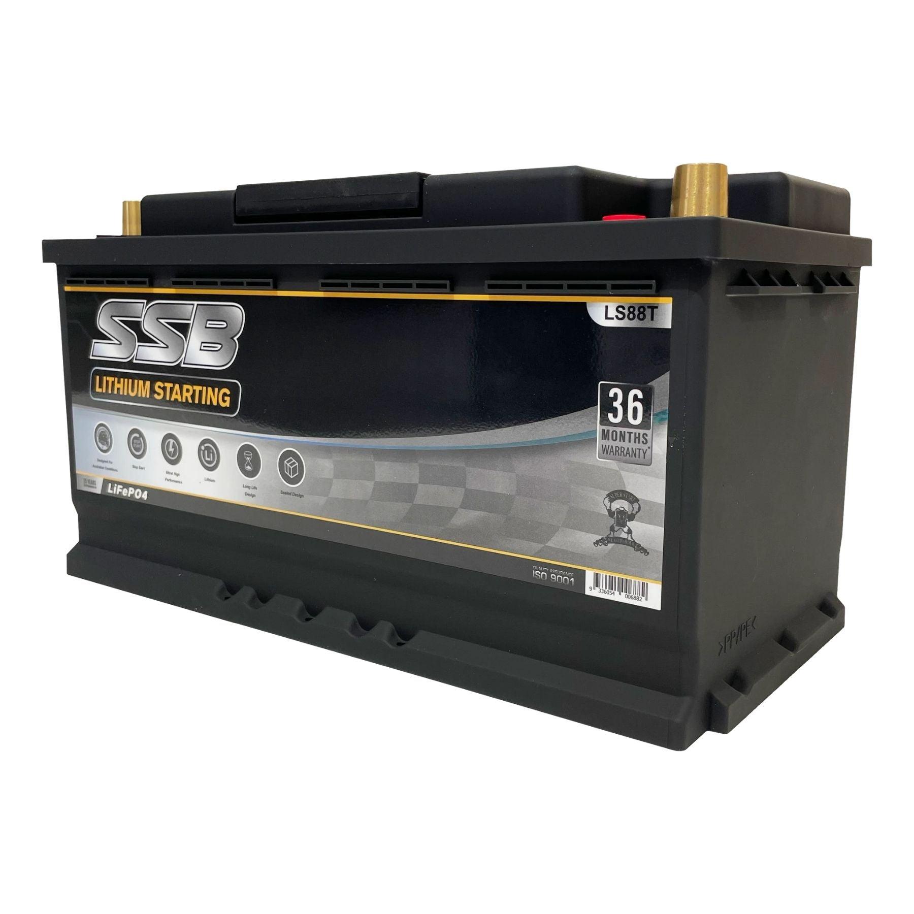 SSB LS88T 12V 100Ah 1800CCA Lithium Starting Battery - High Performance Marine/RV/Truck Battery for Boats, Campers & Heavy-Duty Vehicles