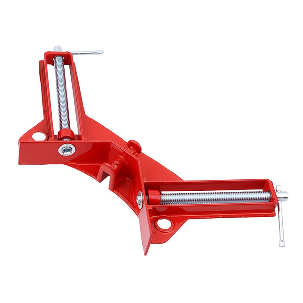 Sevenfly 90 Degree Right Angle Clamp - Heavy Duty Corner Clamp for Woodworking, Picture Frames, Glass & DIY Projects (Red) - Perfect for Cabinet Making, Furniture Assembly & Crafting