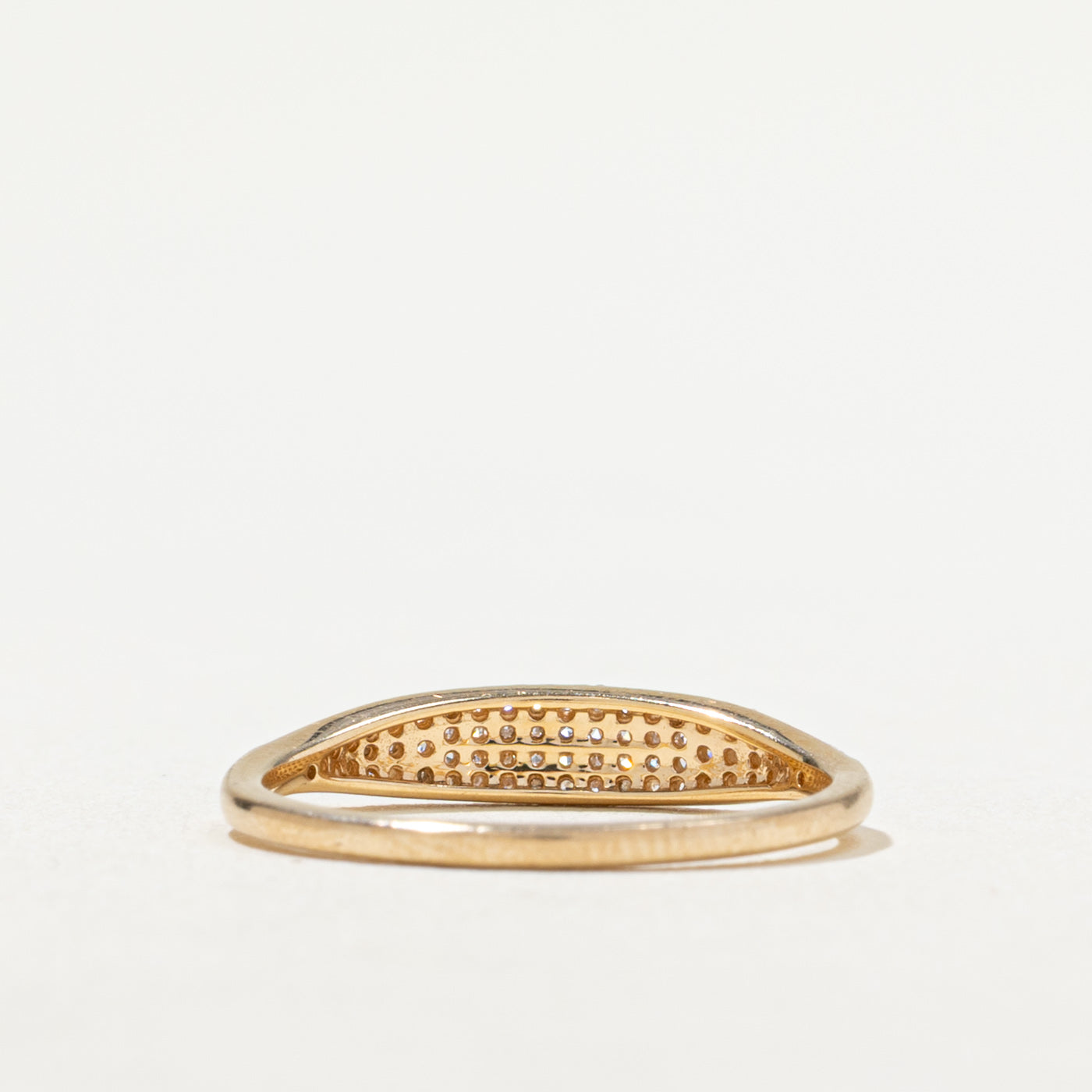 Pavé Set Diamond Tapered Band Ring - 0.13 Carat Total Weight (ctw) - Size 6 - Perfect for Engagement, Wedding, Anniversary & Special Occasion Gifts