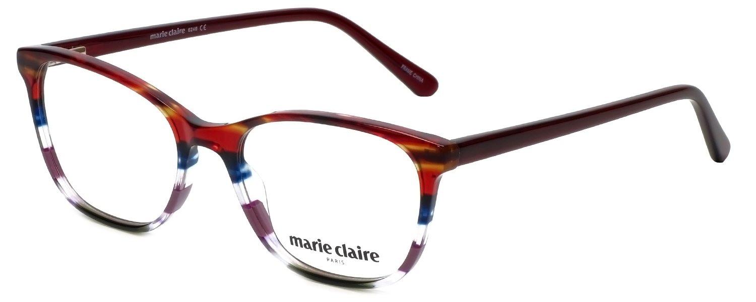 Stylish Bordeaux Striped Designer Reading Glasses MC6246 BST - 53mm +2.75 Strength for Women & Men - Perfect for Reading Books, Using Smartphones & Close Work