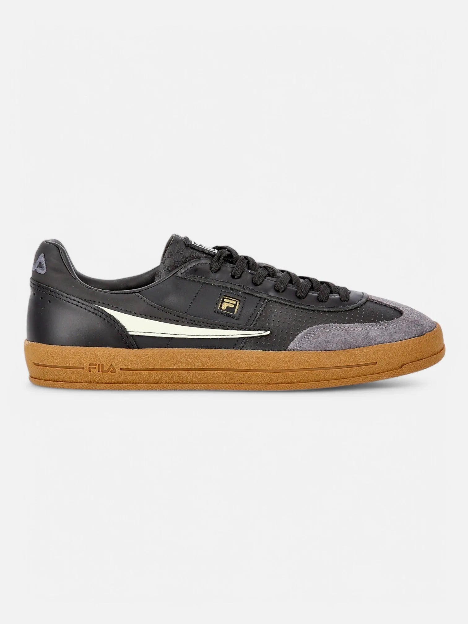 Fila FX Court 70 Vintage Women's Sneakers - Black & Brown Retro Tennis Shoes for Casual Wear, Gym & Street Style