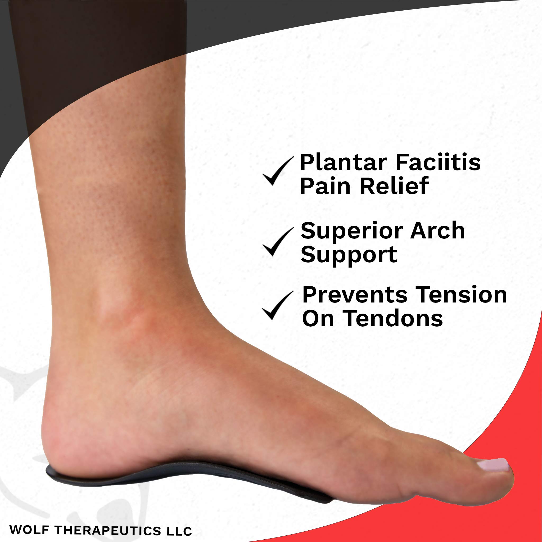 Dr. Wolf Orthotic Insoles for Plantar Fasciitis Relief - Arch Support Inserts for Men & Women - Heel Pain Relief & Foot Support (Men's 12, Women's 13) - Perfect for Running, Walking & All-Day Comfort