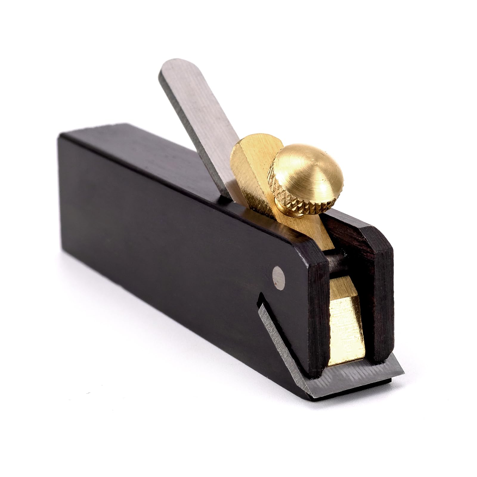 Premium Mini Ebony Wood Planer Hand Tool - Flat Bottom Woodworking Plane for Precision Trimming, Joinery & Guitar Making | Ideal for Luthiers, Carpenters & DIY Woodcraft Projects