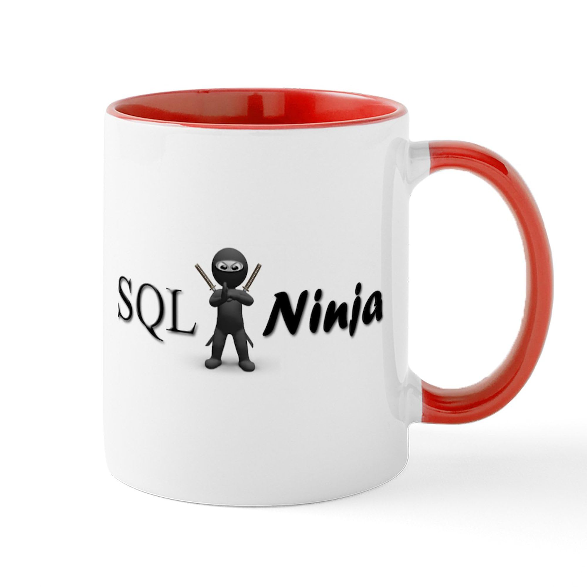 SQL Ninja 11 oz Ceramic Coffee Mug - 325 ml Funny Programmer Gift for Developers - Perfect for Office, Coding Sessions & Tech Enthusiasts