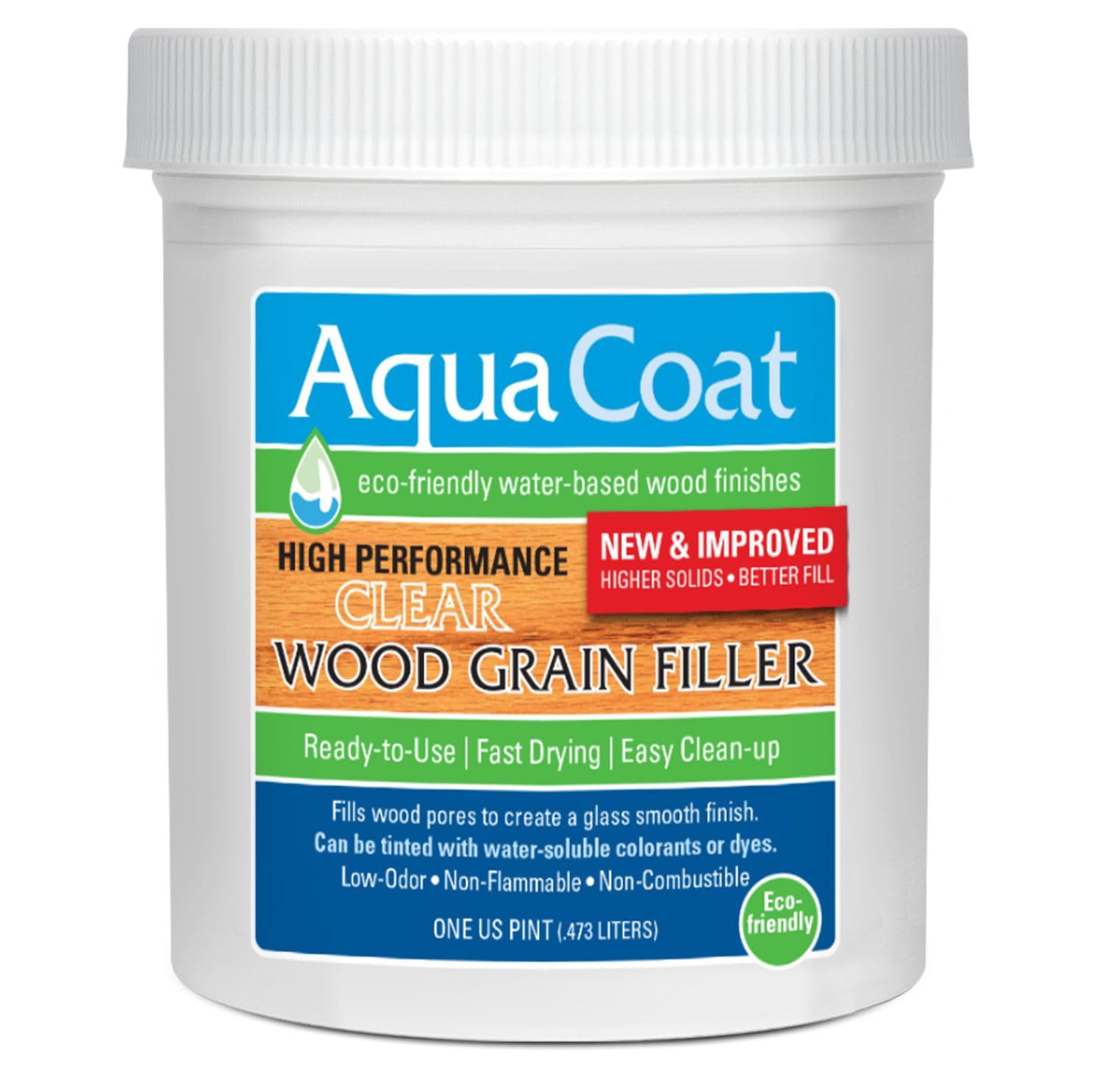 Fast-Drying Aqua Coat Wood Grain Filler Gel - DIY & Professional Use