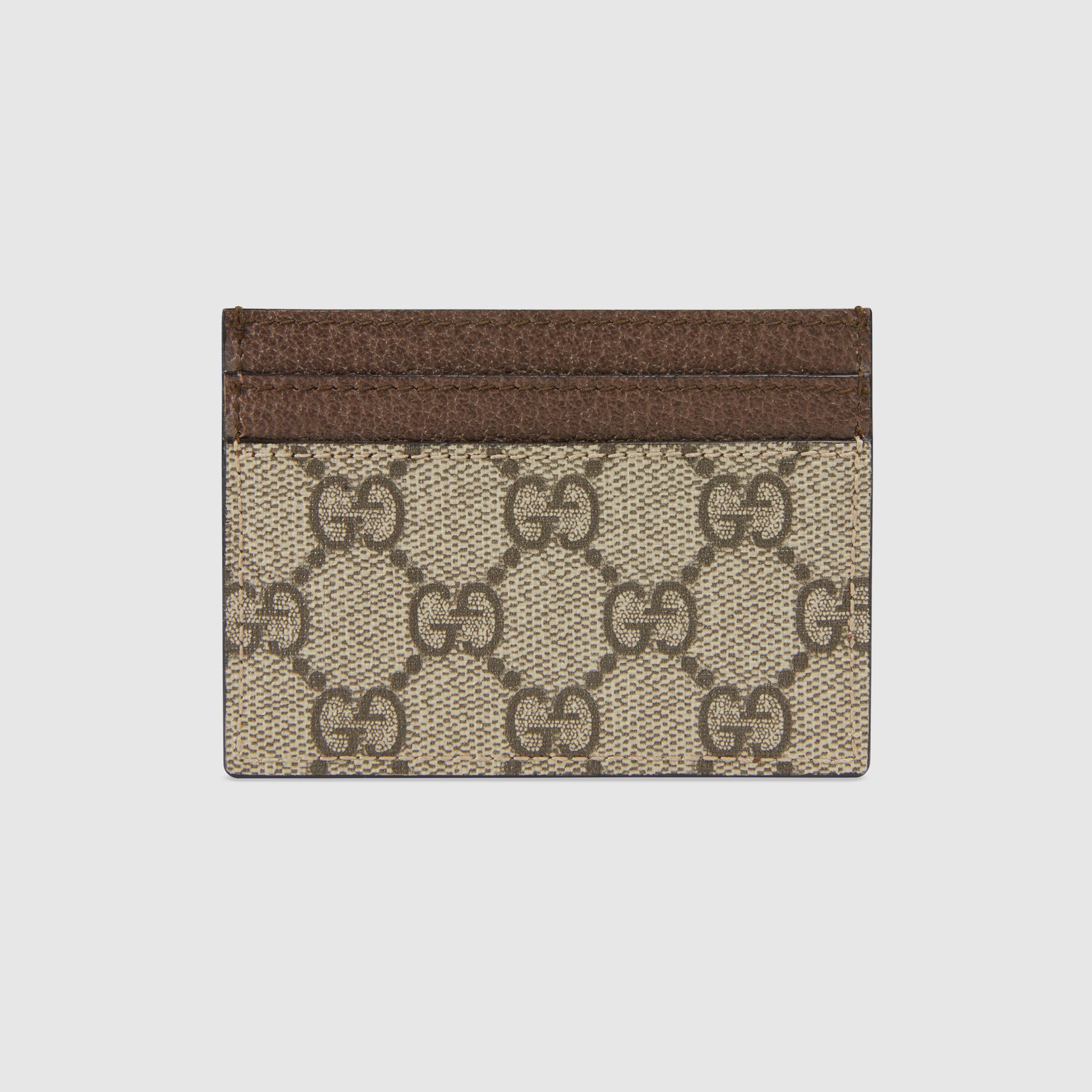 Gucci Ophidia GG Monogram Card Holder Wallet - Slim RFID Blocking Credit Card Case for Women & Men | Perfect for Everyday Use, Travel & Business