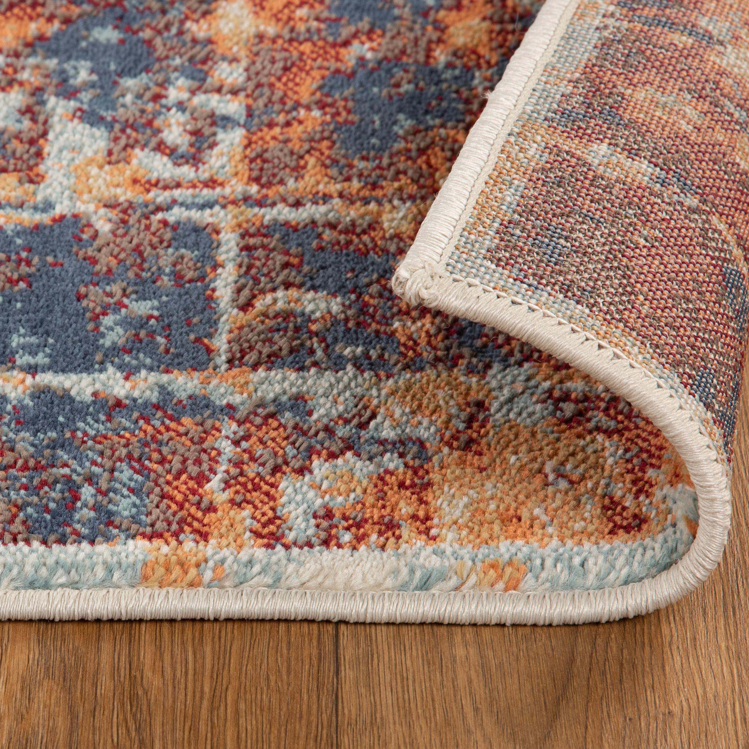 Palani Washed Abstract Indoor Area Rug or Runner - Soft Bohemian Style Carpet for Living Room, Bedroom, Hallway - Perfect for Home Decor & Cozy Spaces