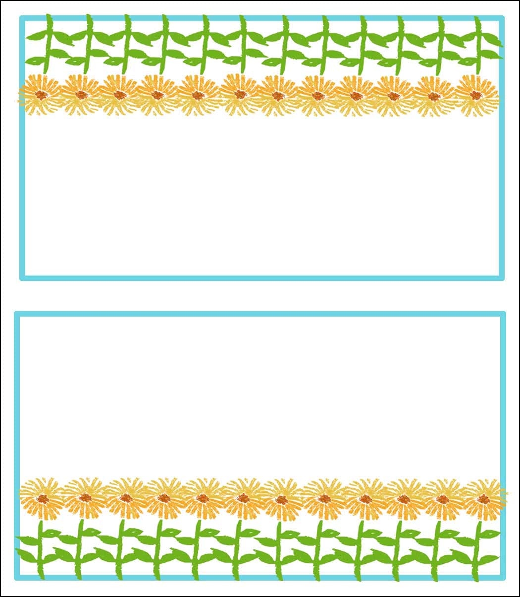 Stonehouse Collection Sunflower Place Cards - 25 Pack Wedding Seating Name Tags, Table Tents & Food Signs for Parties, Bridal Showers & Events - Elegant Sunflower-Themed Decoration for Weddings, Baby Showers & Dinner Parties