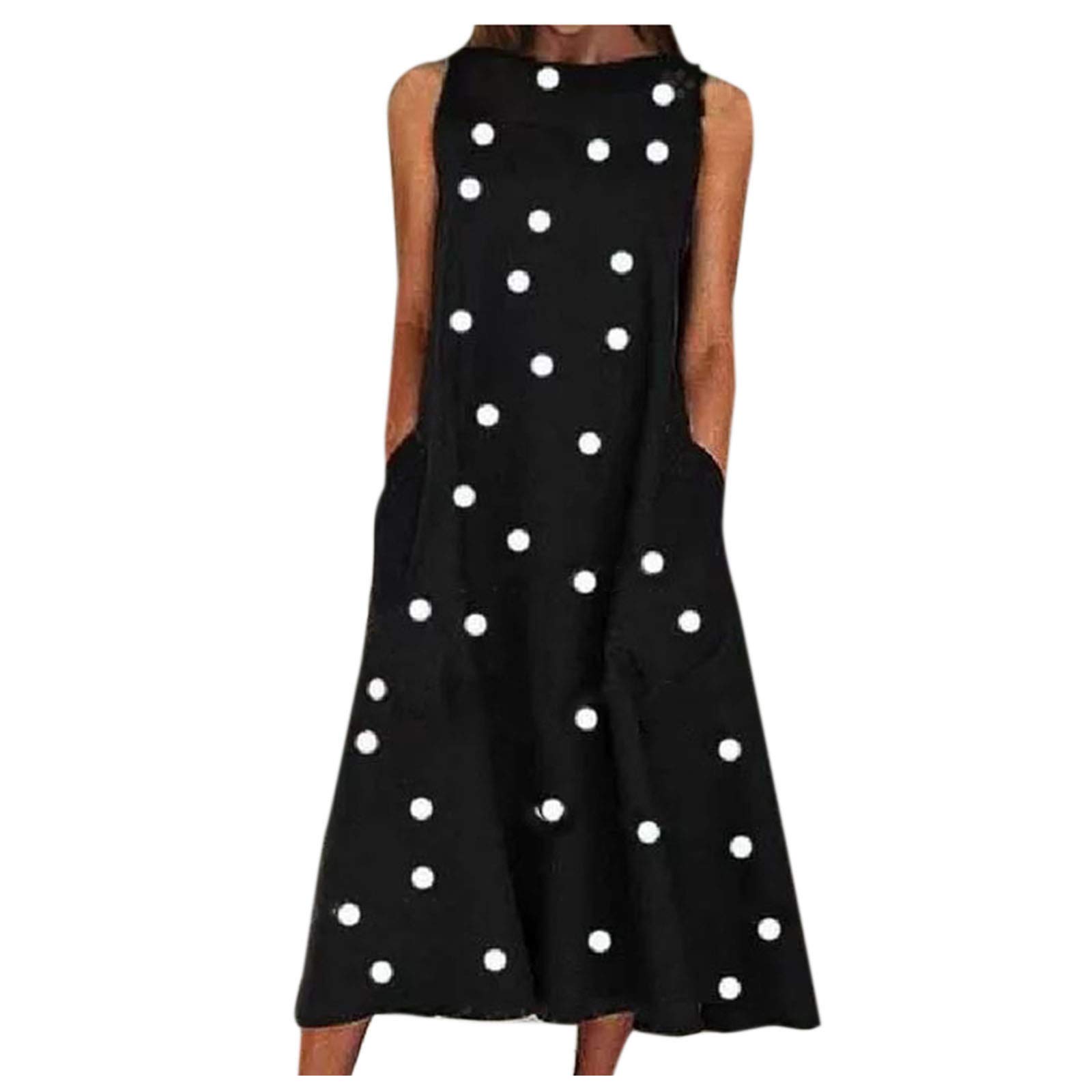 Women's Floral Print Maxi Dress with Pockets - Summer Swing Beach Holiday Cocktail Dress for Outdoor Parties, Vacations & Casual Wear