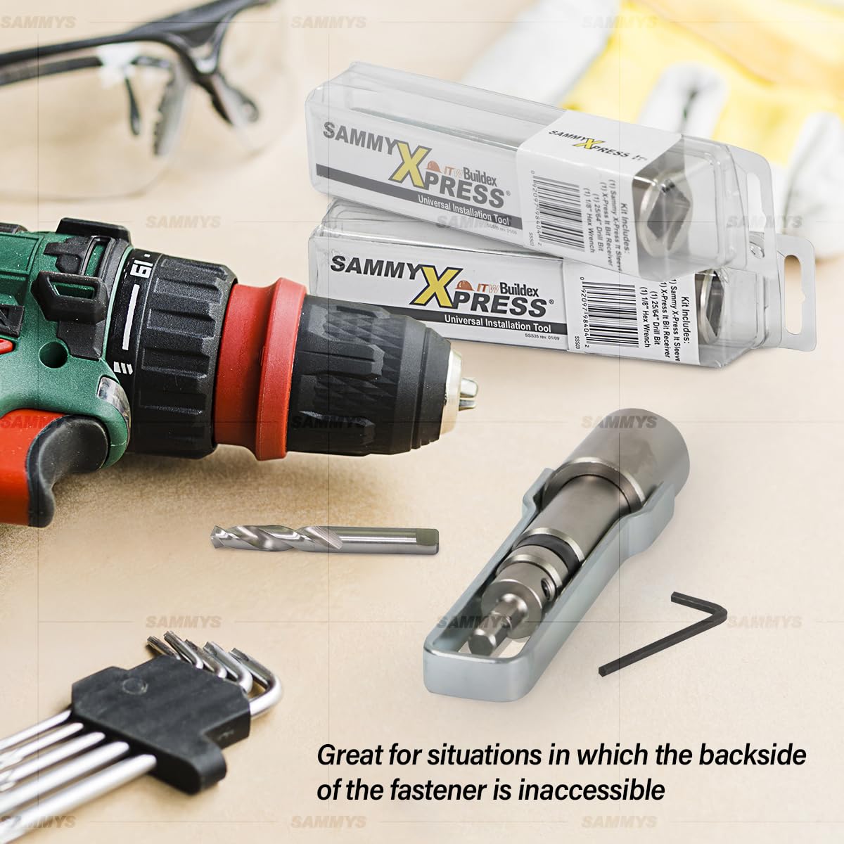 Universal Tool Kit X-Press Rod Anchor Installation - Chrome Plated Heavy Duty Fastener Set for DIY Home Improvement & Auto Repair Projects