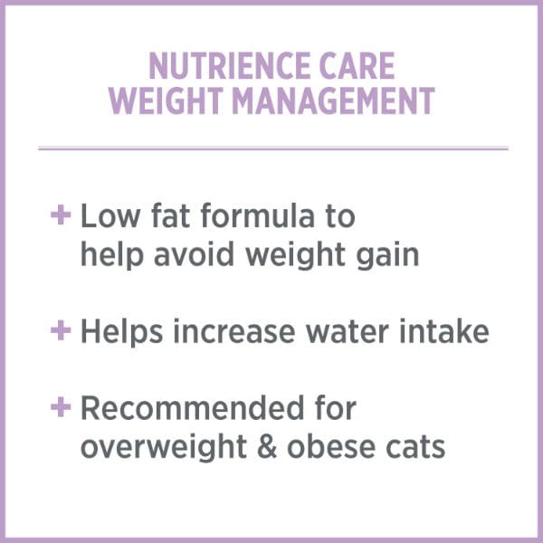 Nutrience Care+ Weight Management Canned Cat Food - High Protein, Grain-Free Wet Food for Adult & Senior Cats - Perfect for Indoor Cats & Weight Control Diets