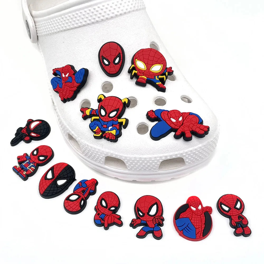 Disney Marvel Superhero PVC Shoe Charms - Cute Cartoon DIY Sandals Accessories for Clogs Decorations, Kids Gifts for Boys | Perfect for DIY Sandals, Crocs, and Back-to-School Crafts