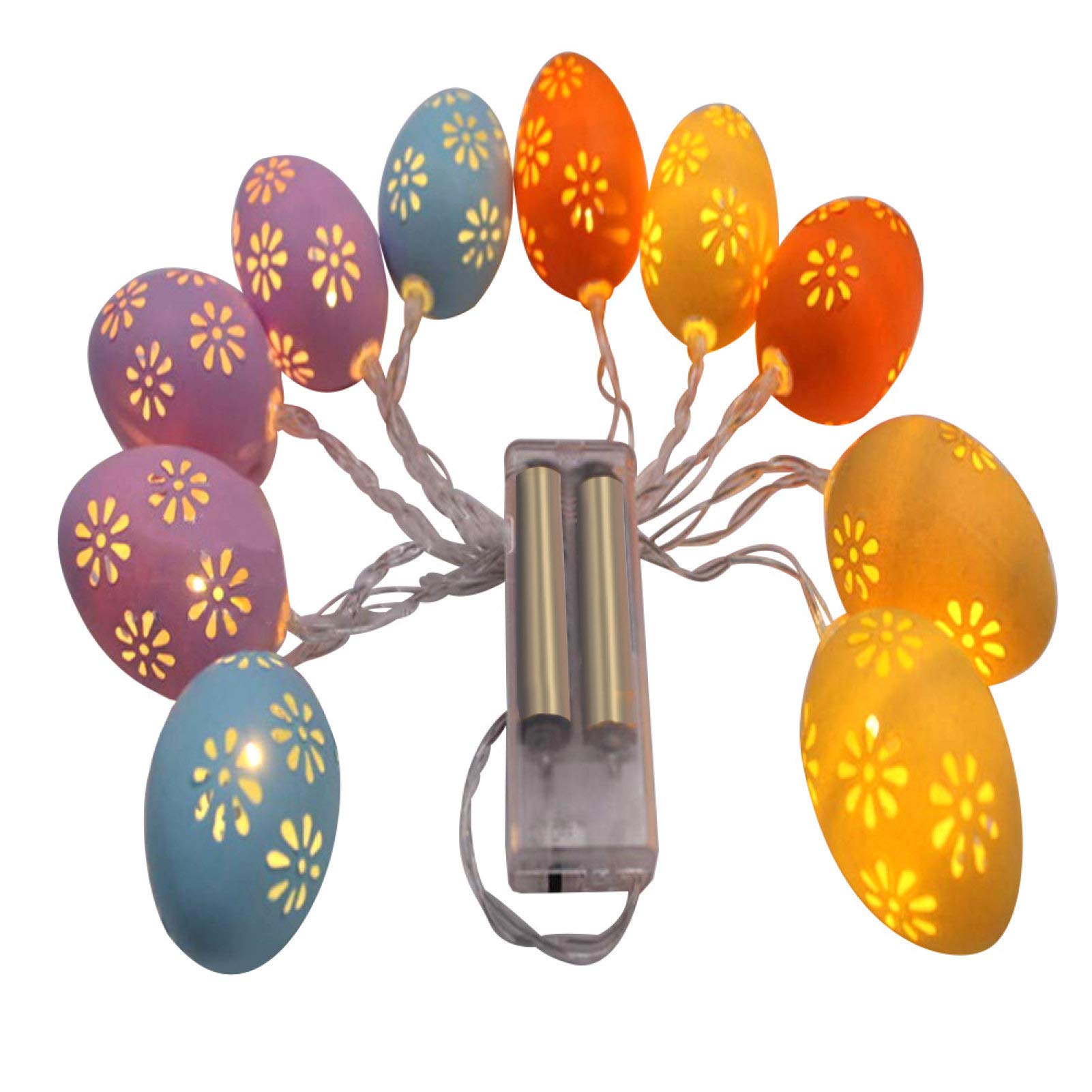 Floralby 10LED Fairy Hollow Easter Egg String Lights - Easter & Christmas Decor, Holiday Party Favors, Home Decorations for Kids & Adults - Perfect for Easter Egg Hunts, Tree Decor, and Festive Celebrations