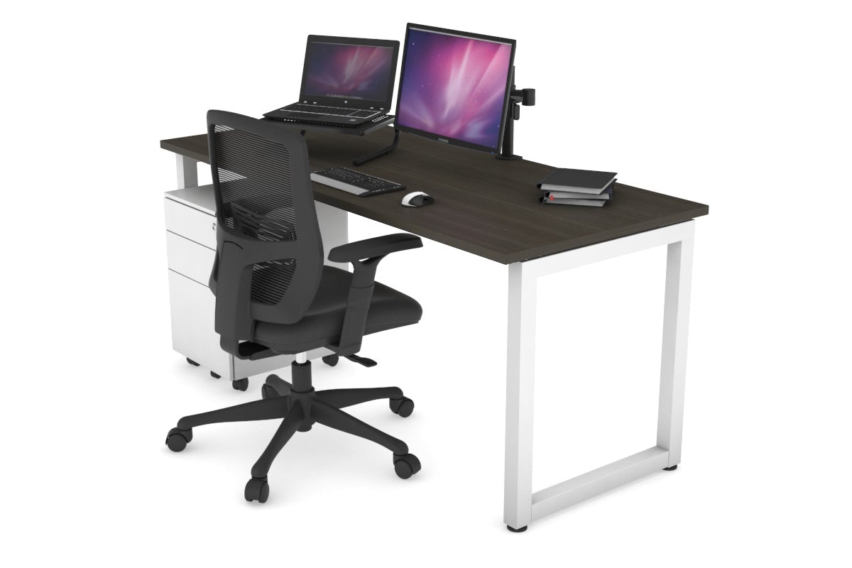 Quadro Loop Legs Office Desk - 1600L x 700W Modern Workstation for Home & Office - Perfect for Remote Work, Study & Conference Rooms