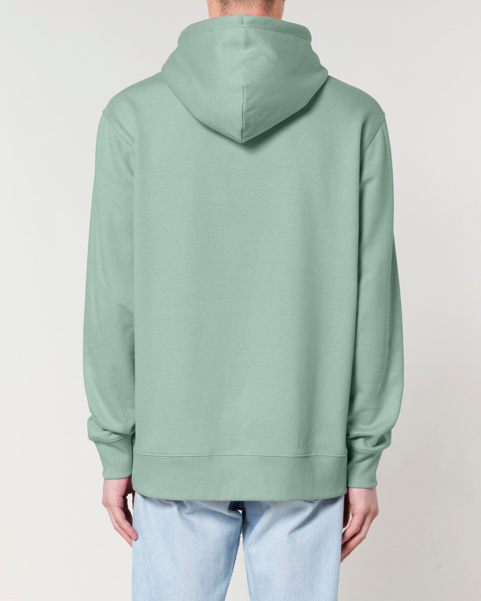 Organic Cotton Men's Relaxed Fit Hoodie - Aloe Green | Eco-Friendly Comfort Wear for Casual Outings & Lounge