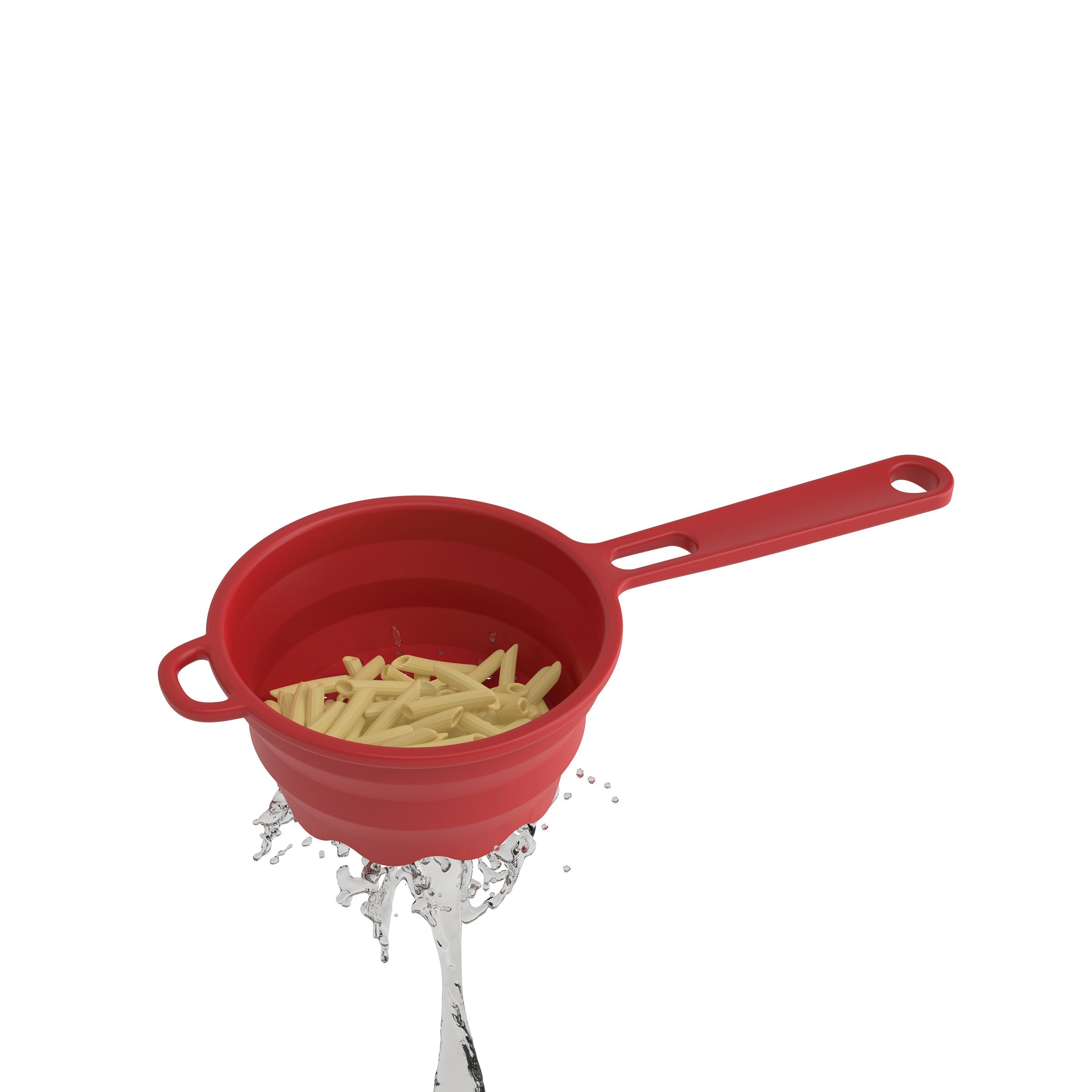 Premium Robert Irvine 2-Piece Silicone Colander Set - Durable Orange Strainers for Pasta, Vegetables & Fruits - Perfect for Kitchen, Cooking & Meal Prep