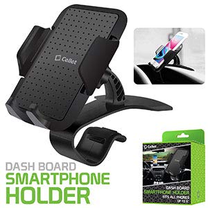 Universal Car Phone Holder Dash Mount - Adjustable Dashboard Phone Stand Clip for iPhone, Samsung Galaxy, Google Pixel & All Smartphones - Perfect for Hands-Free Driving, GPS Navigation & Safe Commuting