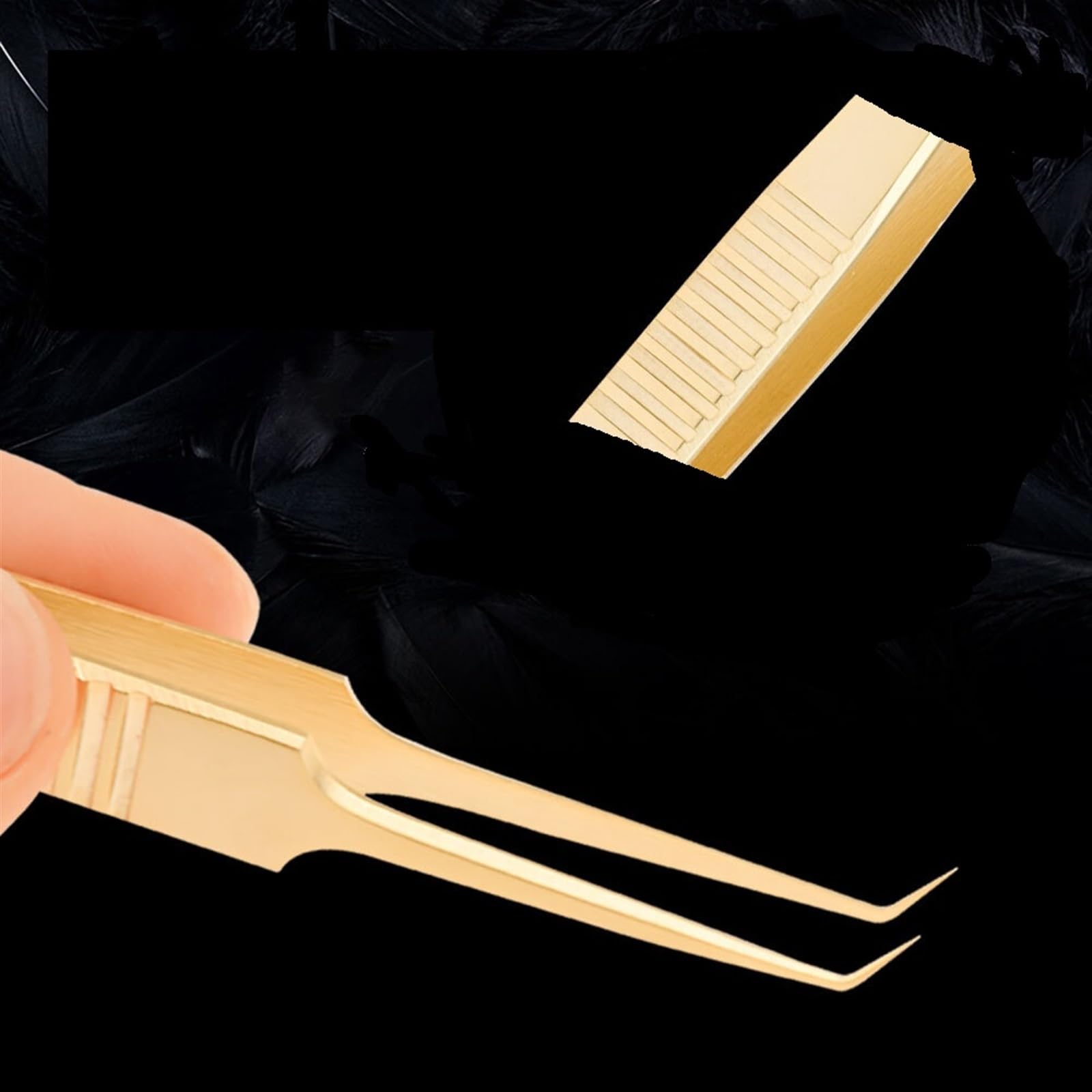 Professional Hair Removal Tweezers - Stainless Steel Eyelash Extension & False Eyelash Tool - Precise Slant Tip Tweezers for Eyebrow Shaping, Splinter Removal & Beauty Care - Perfect for Salon, Home Use & Travel Kit