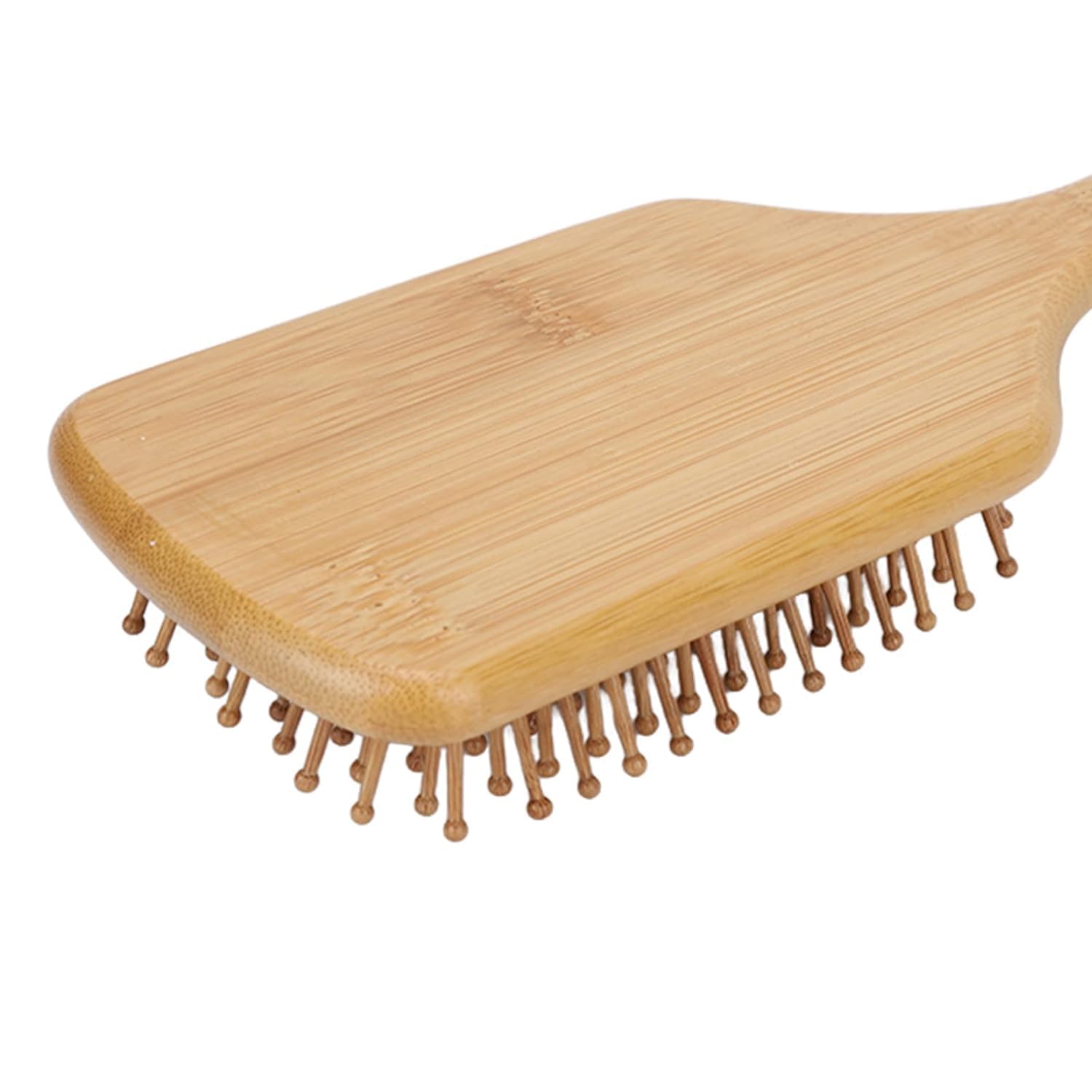 Ayushicreation Bamboo Wooden Hair Brush for Women & Men - Detangling Paddle Brush for Curly Hair, Hair Growth & Scalp Massage - Eco-Friendly Bamboo Bristles - Perfect for Daily Hair Care & Styling at Home or Travel - 1pc